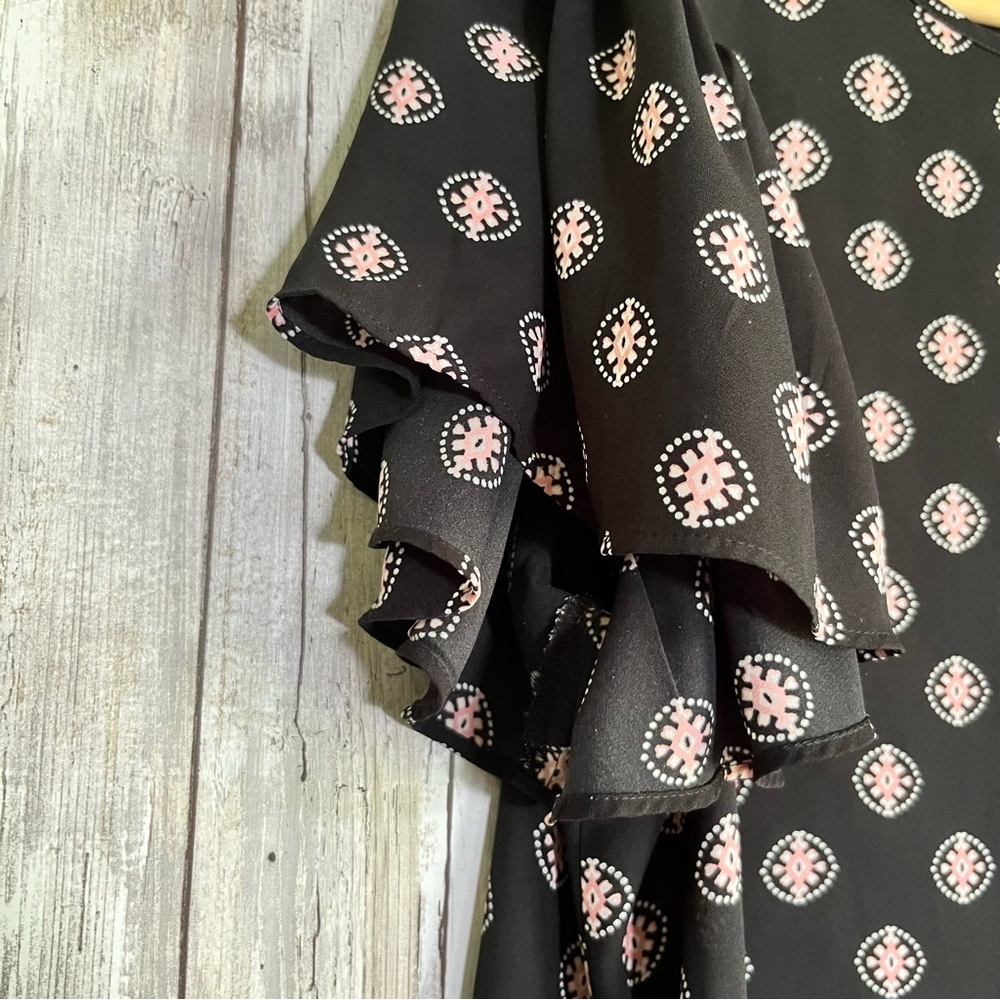 Loft Paisley Flutter Sleeve Blouse - Picture 5 of 6
